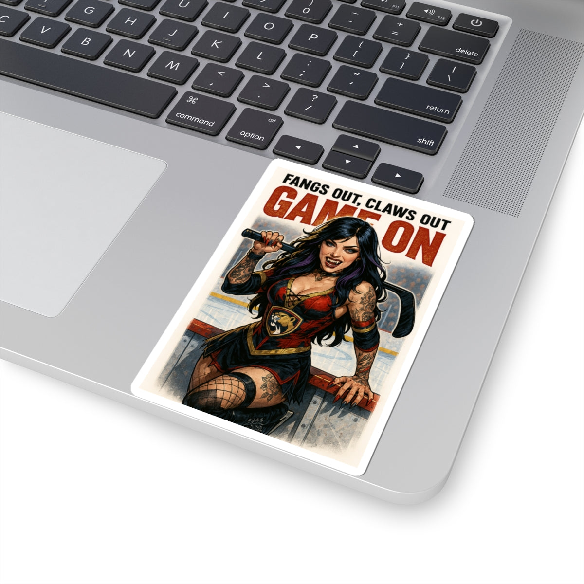 Game On Kiss-Cut Sticker - Edgy Sports Decor for Hockey Fans, Car Stickers, Laptop Decals, Gift for Friends, Cool Wall Art