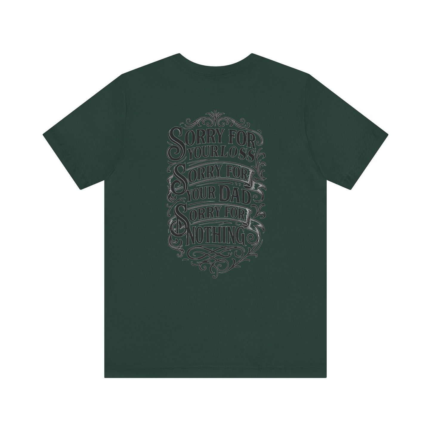 Dead Dads Club Sorry Graphic Tee, Unisex Short Sleeve T-Shirt, Halloween Shirt, Edgy Casual Wear, Alternative Fashion, Fun Gift Idea