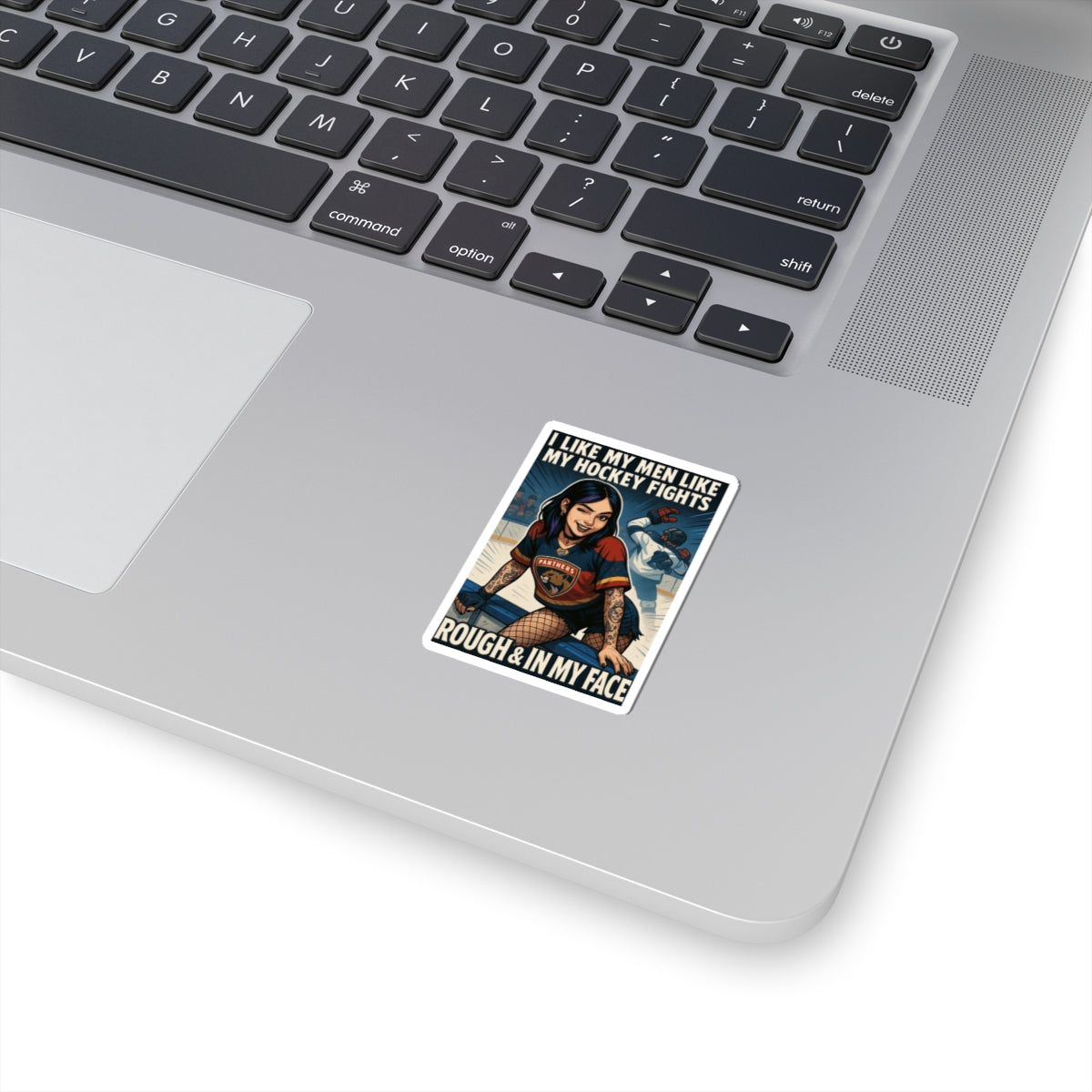 Playful Hockey Kiss-Cut Stickers | Fun Sports Decor, Laptop Accessories, Gift for Hockey Lovers, Unique Merchandise, Fan Gear