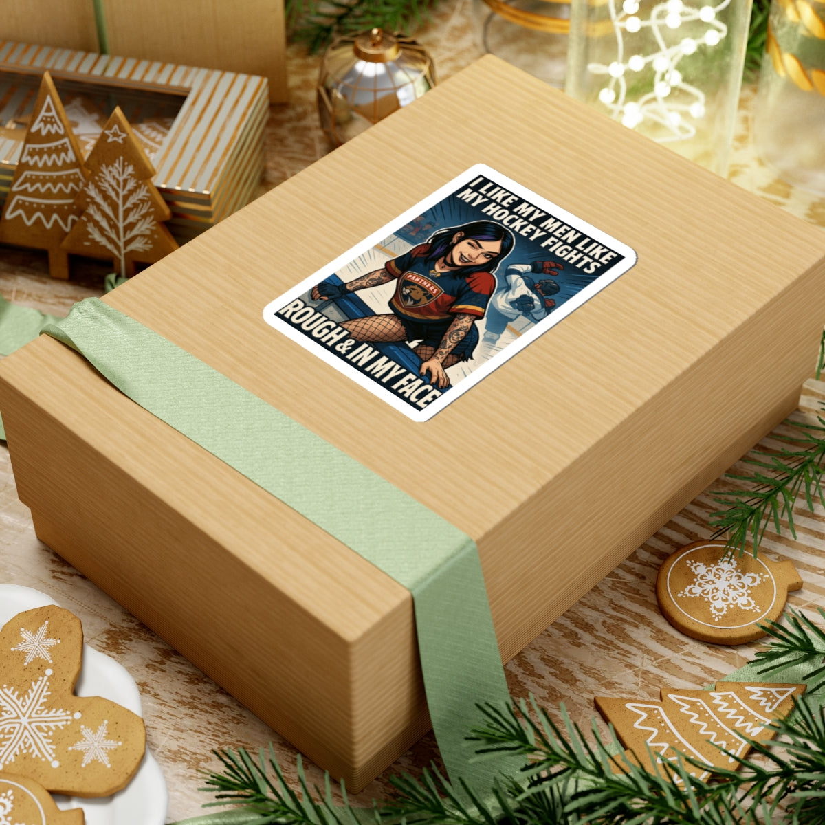 Playful Hockey Kiss-Cut Stickers | Fun Sports Decor, Laptop Accessories, Gift for Hockey Lovers, Unique Merchandise, Fan Gear