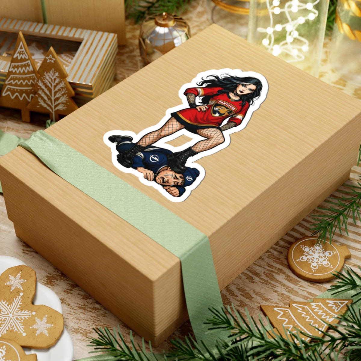 Panthers Girls Bold Kiss-Cut Stickers for Sports Fans, Laptop Decals, Cool Gifts, Team Spirit Decor, Unique Art Stickers