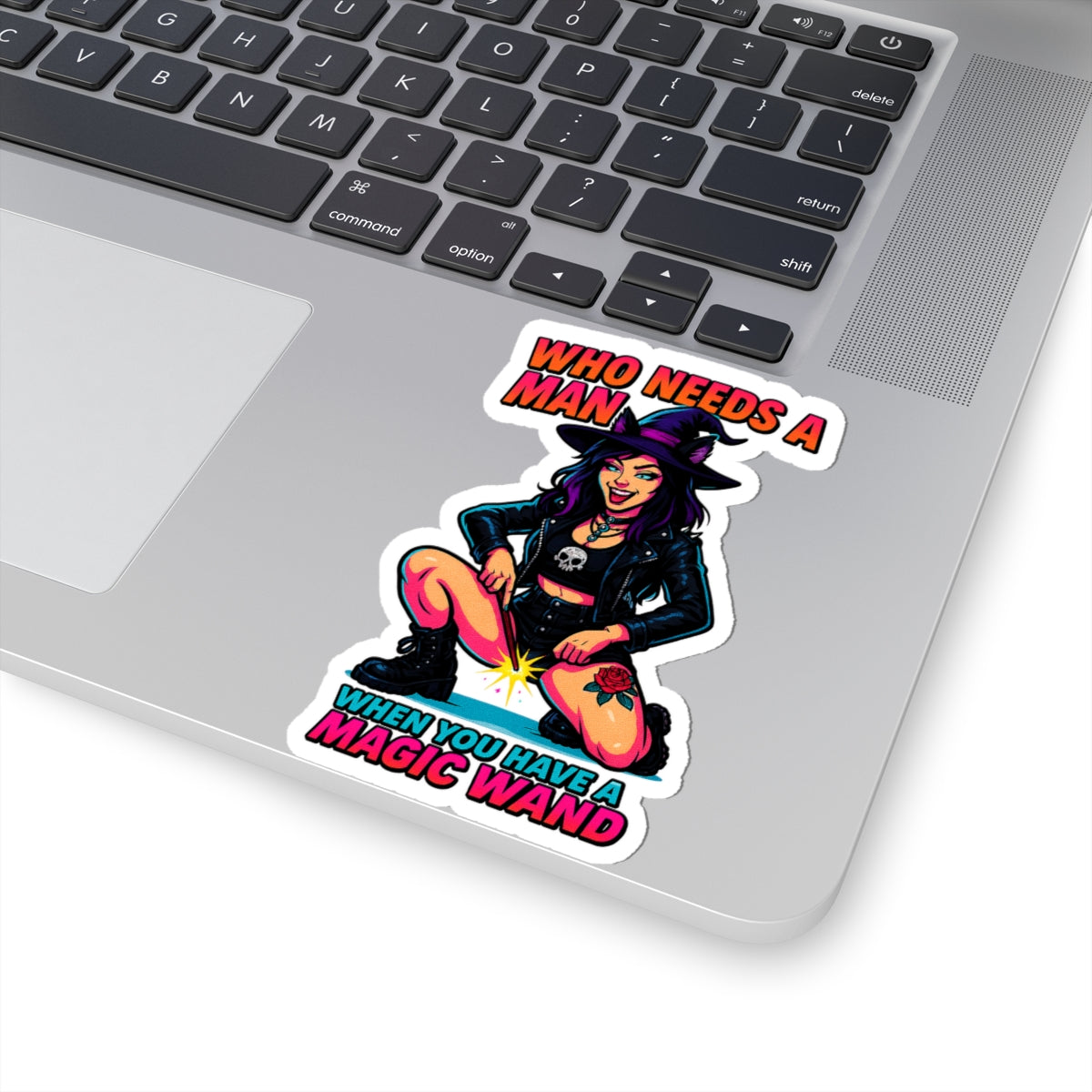 Who Needs A Man When You Have A Magic Wand Naughty Witch Harry Potter After Dark Kiss-Cut Stickers, Witchy Stickers for Laptop, Fun Decor, Halloween Gifts, Sassy Art