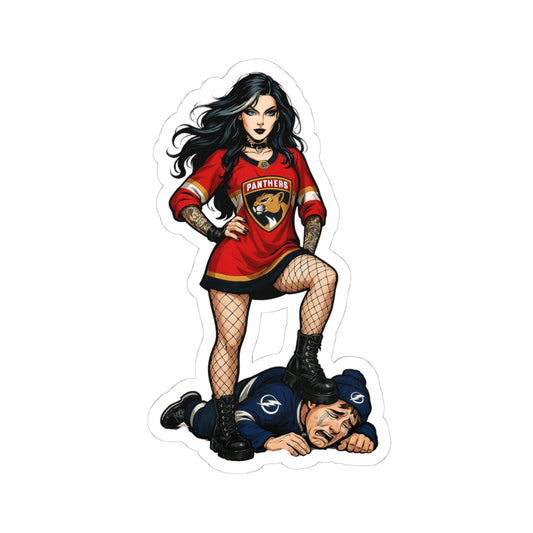 Panthers Girls Bold Kiss-Cut Stickers for Sports Fans, Laptop Decals, Cool Gifts, Team Spirit Decor, Unique Art Stickers