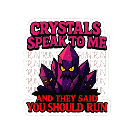 Crystal-Themed Kiss-Cut Stickers, Fun Stickers, Vinyl Decals, Witchy Accessories, Crystals Gifts, Laptop Decor
