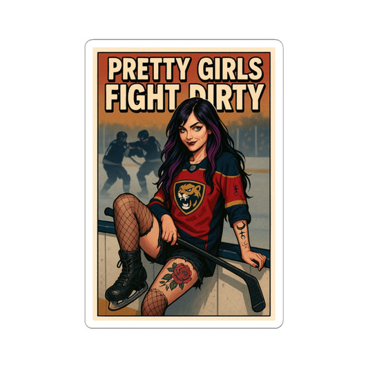 Bold Hockey Stickers, Empowering Feminine Stickers, Sports Enthusiast Decals, Unique Decor for Home, Laptop, and Water Bottles