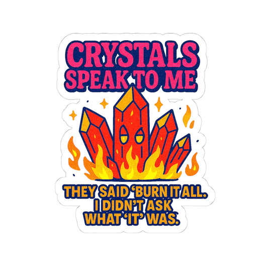 Crystal Empowerment Kiss-Cut Stickers, Witchy Decor, Laptop Stickers, Gift for Spirituals, Energetic Aesthetic
