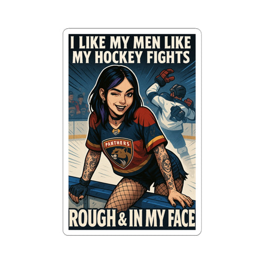 Playful Hockey Kiss-Cut Stickers | Fun Sports Decor, Laptop Accessories, Gift for Hockey Lovers, Unique Merchandise, Fan Gear