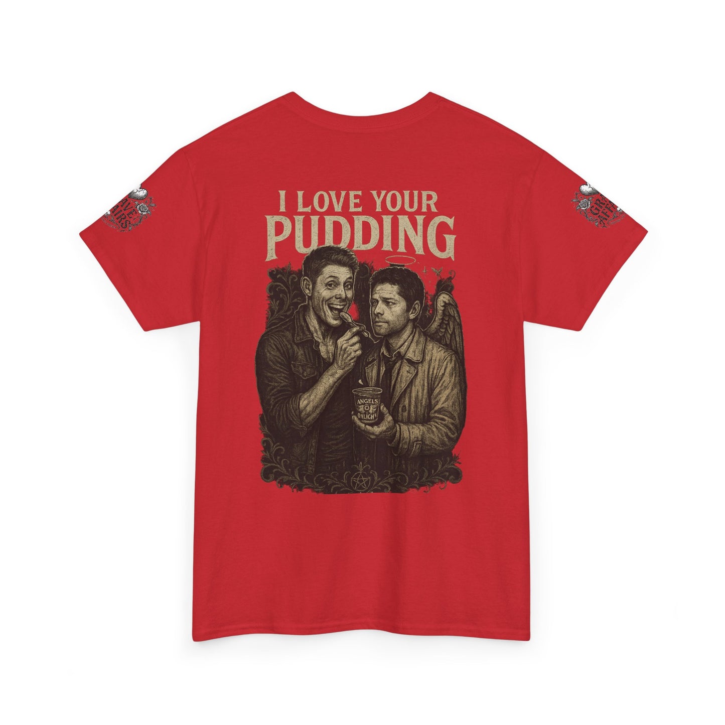 Supernatural Dean and Castiel Pudding Shirt, Gift for Friends, Casual Wear, Everyday Comfort, Classic Style