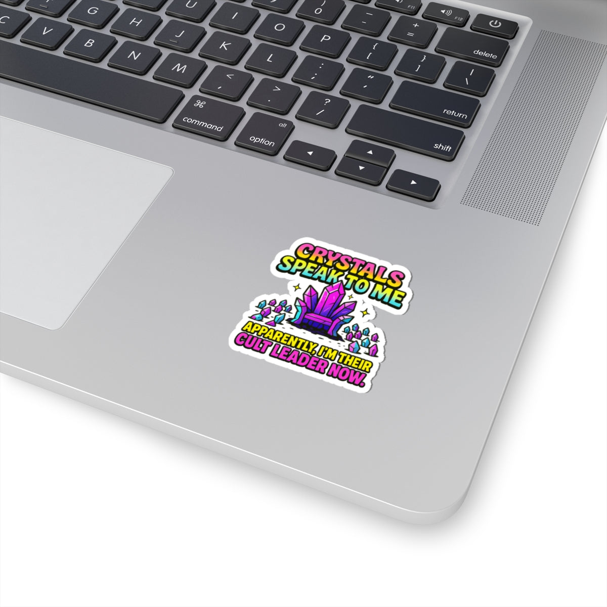 Vibrant Witchy Kiss-Cut Stickers, Crystal Lover Gift, Laptop Decal, Boho Decor, Witchcraft Supplies, Unique Humorous Gift