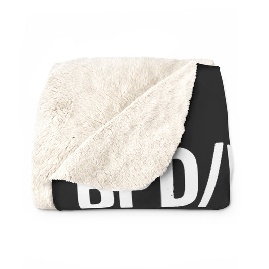 BPD Awareness Sherpa Fleece Blanket, Cozy Gift for Mental Health Advocates, Warm Throw for Self-Care, Gothic Blanket, Unique Home Decor