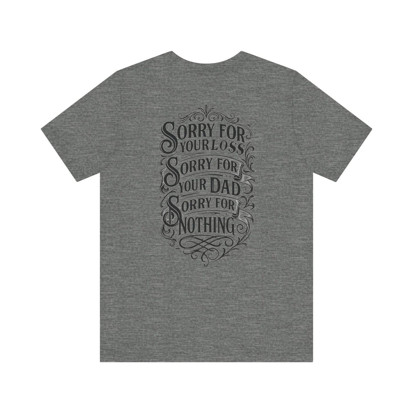 Dead Dads Club Sorry Graphic Tee, Unisex Short Sleeve T-Shirt, Halloween Shirt, Edgy Casual Wear, Alternative Fashion, Fun Gift Idea