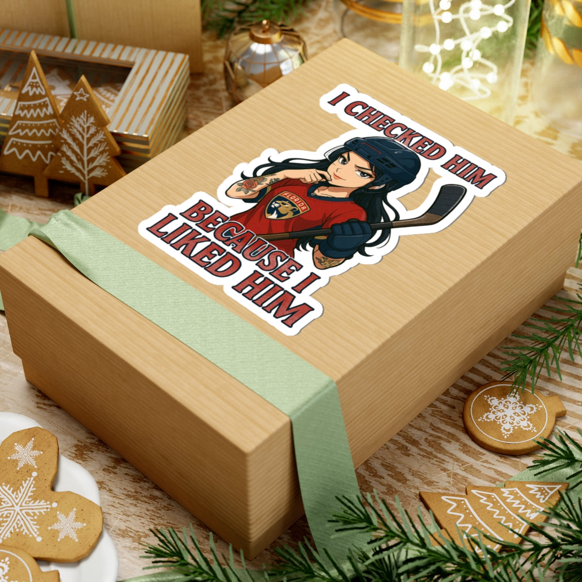 Hockey Kiss-Cut Stickers | Fun Sports Decor, Laptop Stickers, NHL Gifts, Quirky Art for Fans, Stickers for Going Out