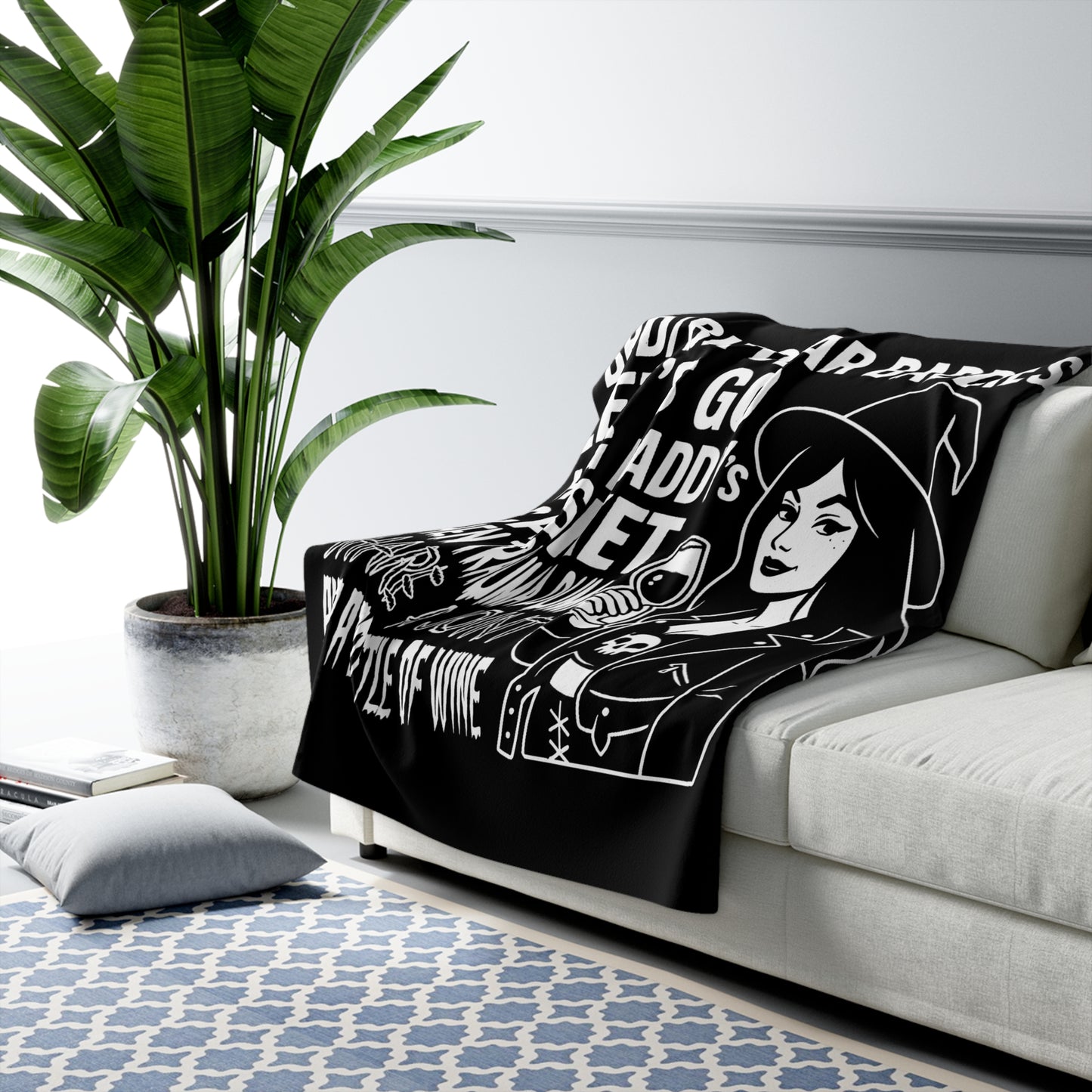 BPD Awareness Sherpa Fleece Blanket, Cozy Gift for Mental Health Advocates, Warm Throw for Self-Care, Gothic Blanket, Unique Home Decor