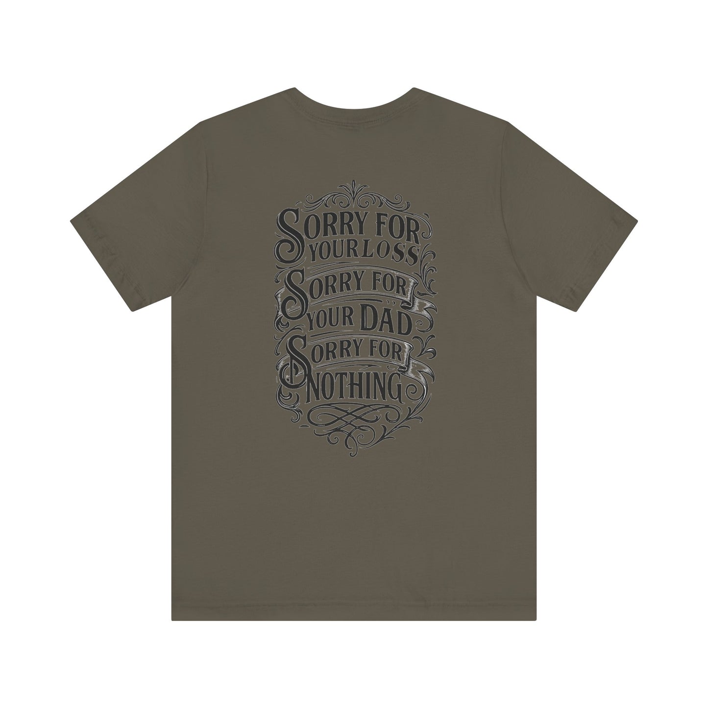 Dead Dads Club Sorry Graphic Tee, Unisex Short Sleeve T-Shirt, Halloween Shirt, Edgy Casual Wear, Alternative Fashion, Fun Gift Idea