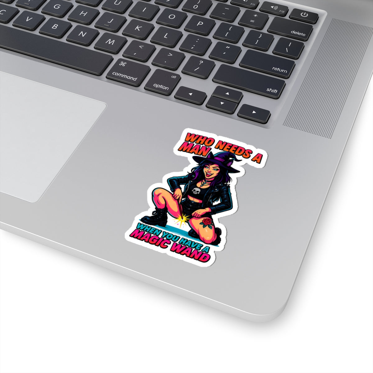 Who Needs A Man When You Have A Magic Wand Naughty Witch Harry Potter After Dark Kiss-Cut Stickers, Witchy Stickers for Laptop, Fun Decor, Halloween Gifts, Sassy Art
