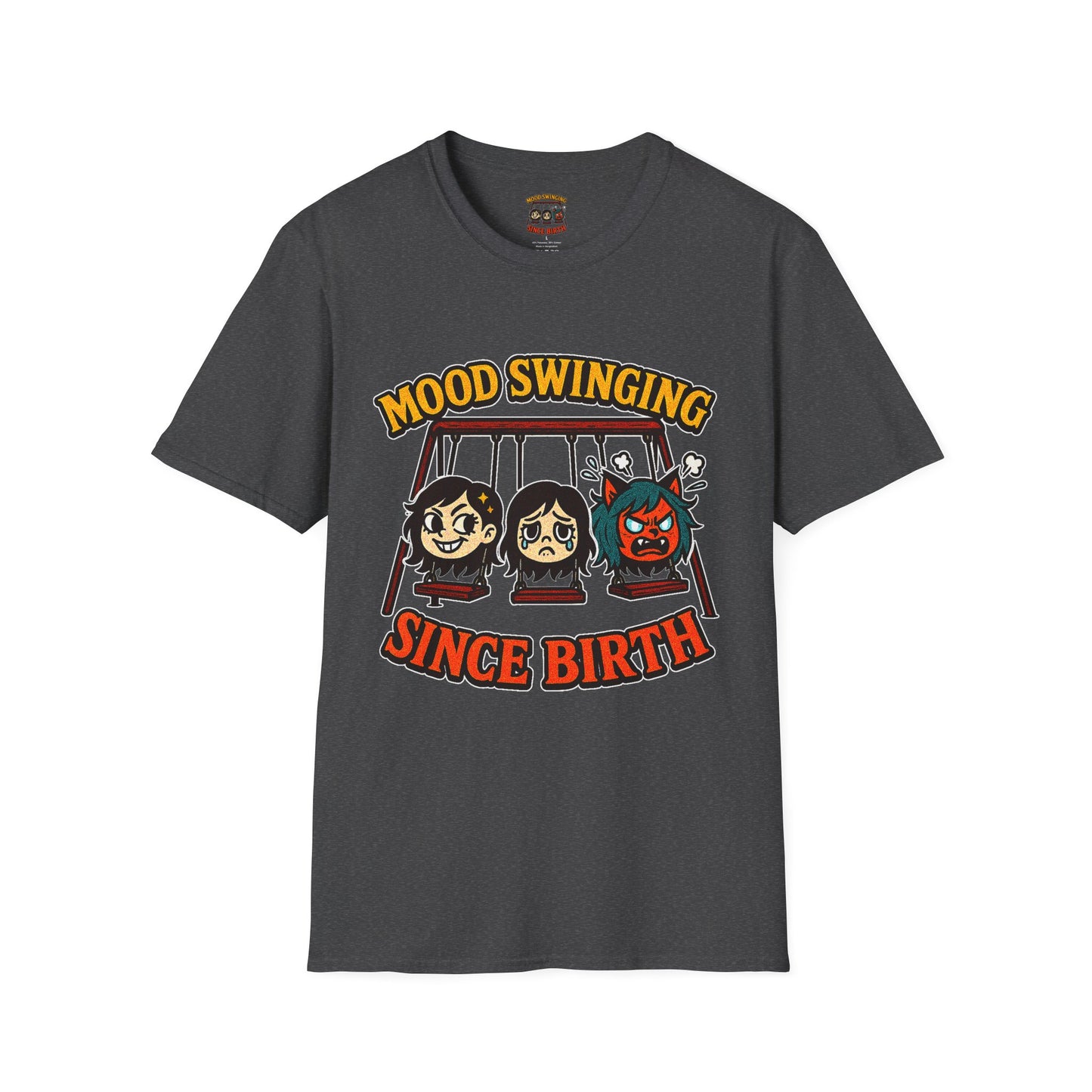 Mood Swinging Unisex T-Shirt, Funny Graphic Tee, Humor Shirt, Gift for Friends, Casual Wear, Birthday Present