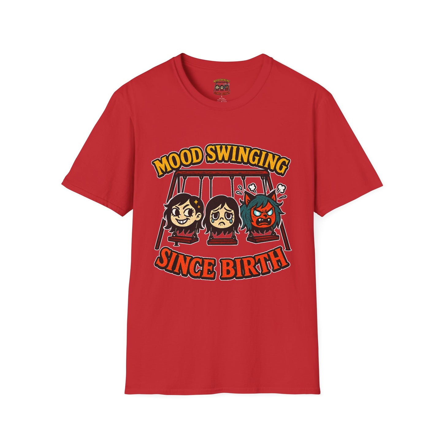 Mood Swinging Unisex T-Shirt, Funny Graphic Tee, Humor Shirt, Gift for Friends, Casual Wear, Birthday Present