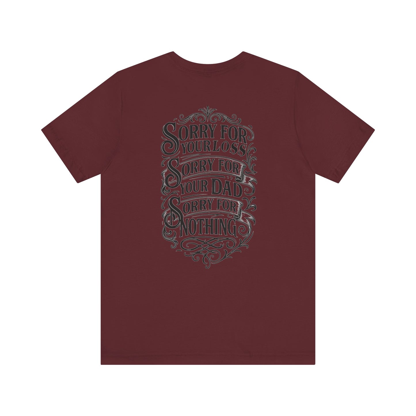 Dead Dads Club Sorry Graphic Tee, Unisex Short Sleeve T-Shirt, Halloween Shirt, Edgy Casual Wear, Alternative Fashion, Fun Gift Idea
