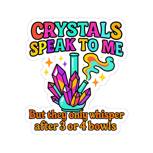 Colorful Crystal-Themed Kiss-Cut Stickers | Perfect for Gift Giving, Journals, Laptops, Water Bottles, Celebrations