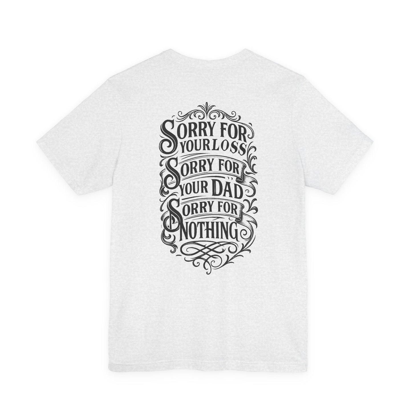 Dead Dads Club Sorry Graphic Tee, Unisex Short Sleeve T-Shirt, Halloween Shirt, Edgy Casual Wear, Alternative Fashion, Fun Gift Idea