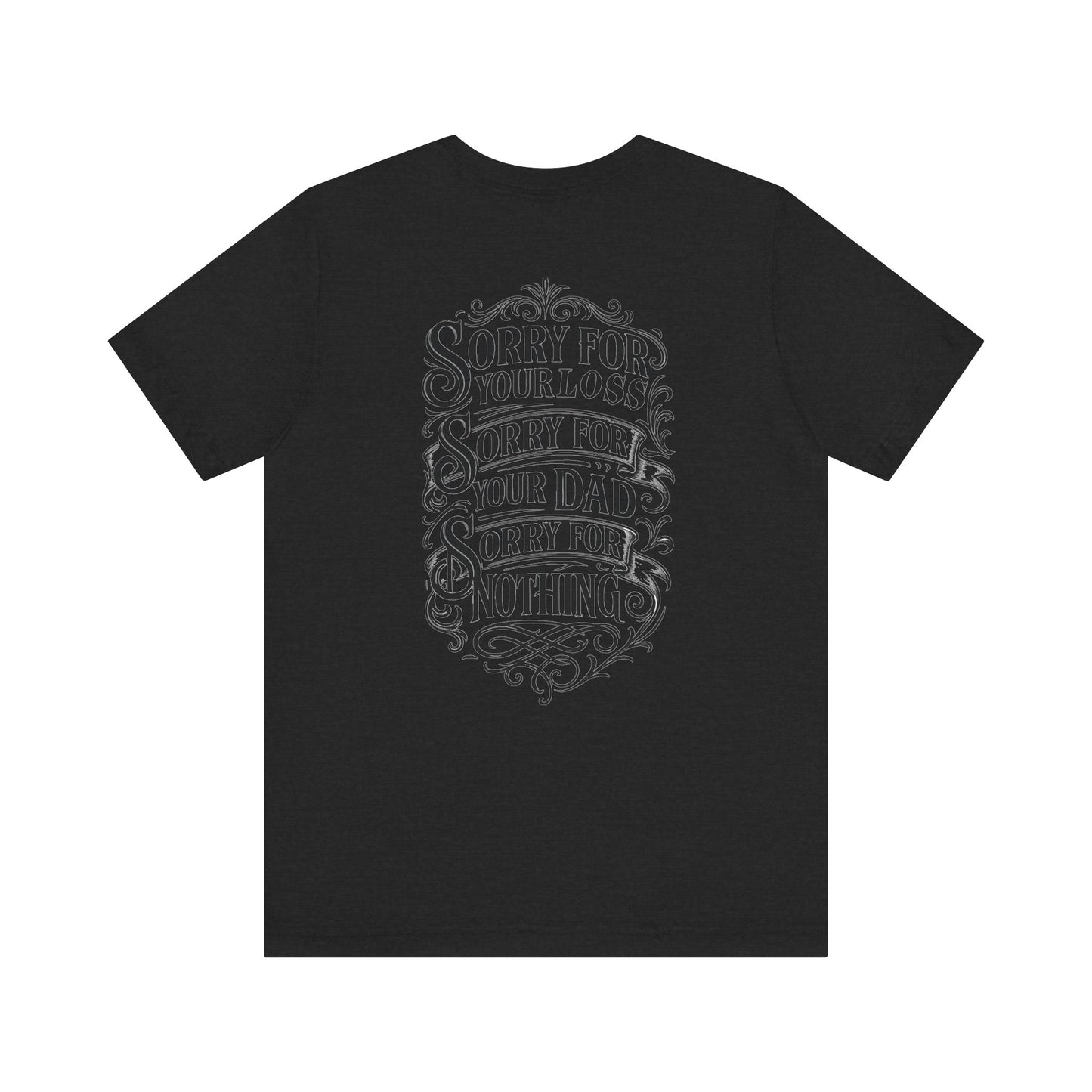 Dead Dads Club Sorry Graphic Tee, Unisex Short Sleeve T-Shirt, Halloween Shirt, Edgy Casual Wear, Alternative Fashion, Fun Gift Idea