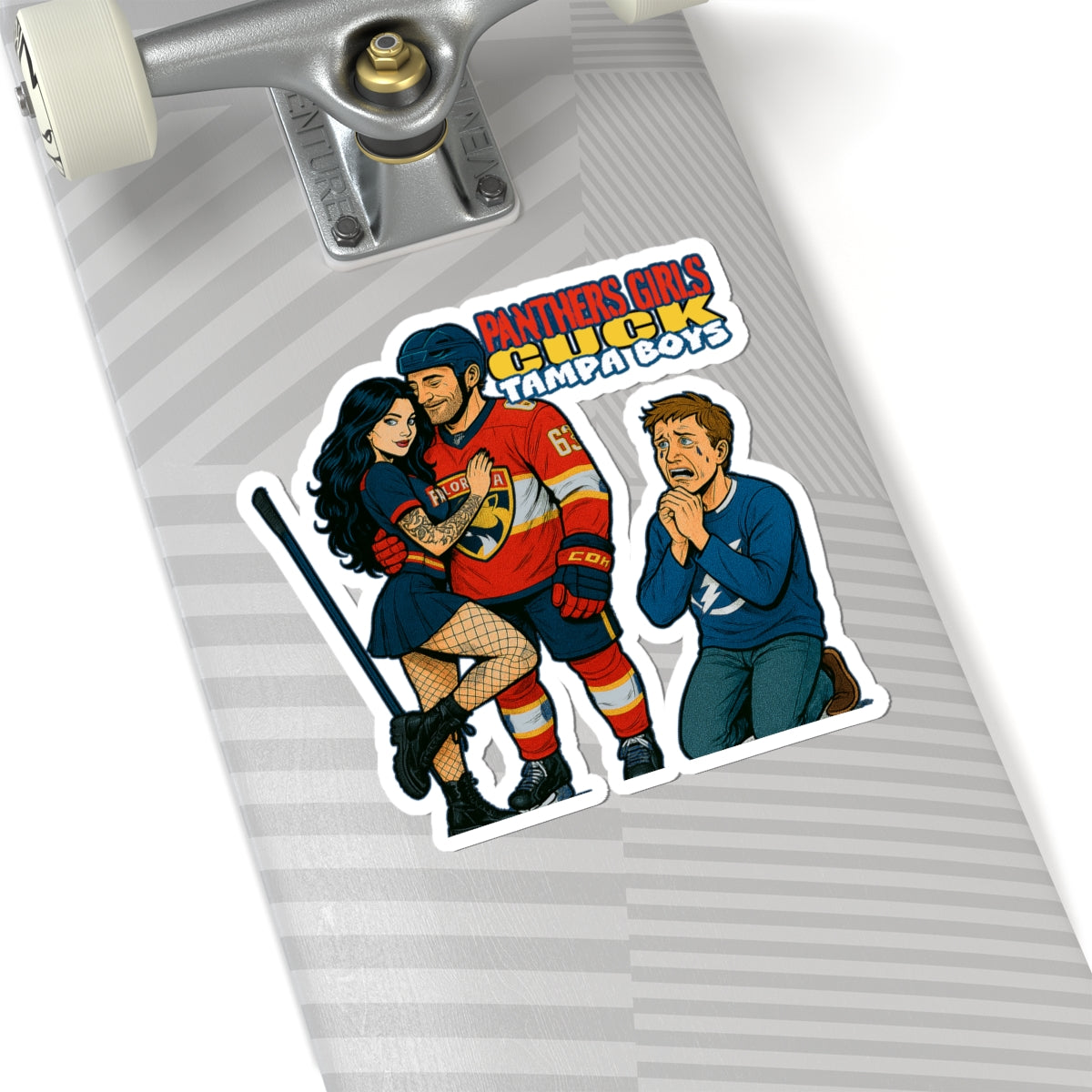 Hockey Fan Kiss-Cut Stickers, Sports Decor, Team Spirit, Gift for Fans, Fun Illustrations, Laptop Decals, Party Favors