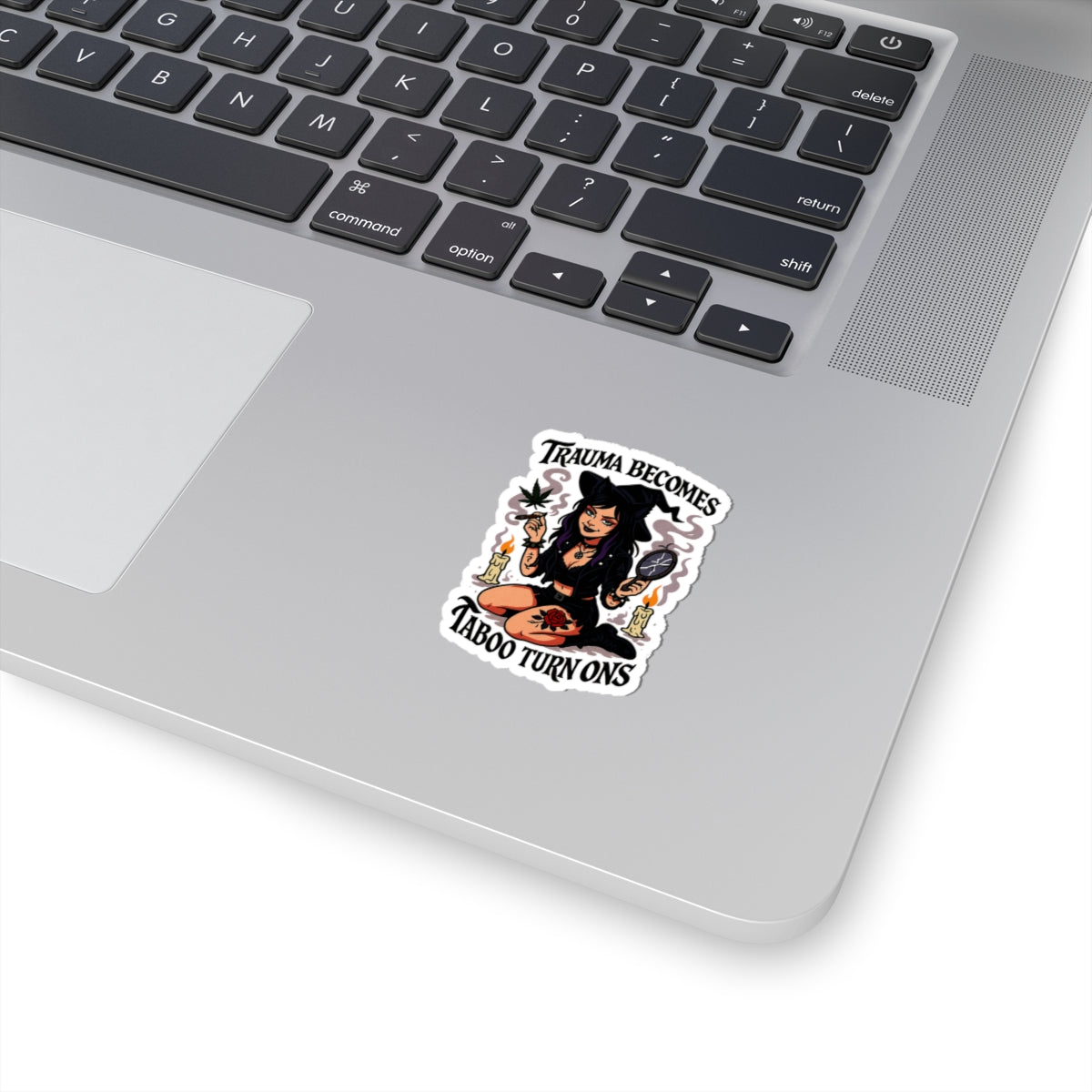 Trauma Turn Ons Witchy Kiss-Cut Stickers - Spooky Decor, Laptop Stickers, Gift for Her, Halloween Decor, Magical Vibes