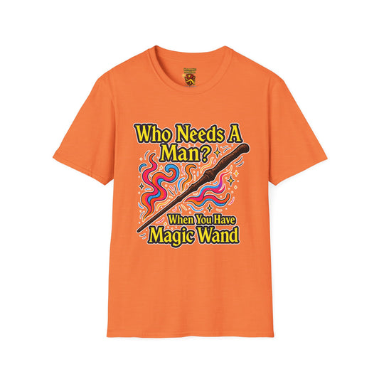 Whimsical Magic Wand T-Shirt, Fun Gift for Wizards, Unisex Shirt, Unique Statement Tee, Perfect for Halloween, Birthday, or Everyday Wear