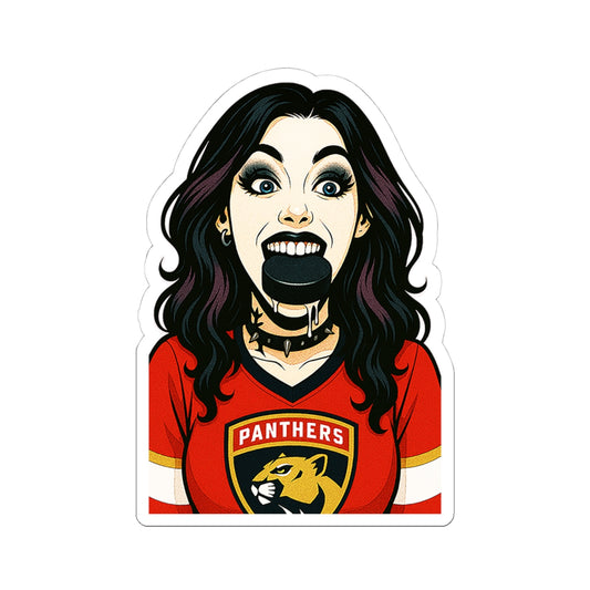 Bold Hockey Fan Kiss-Cut Stickers | Premium Laptop Decals, Sports Team Stickers, Goth Aesthetic Art, Gift for Fans, Collectibles