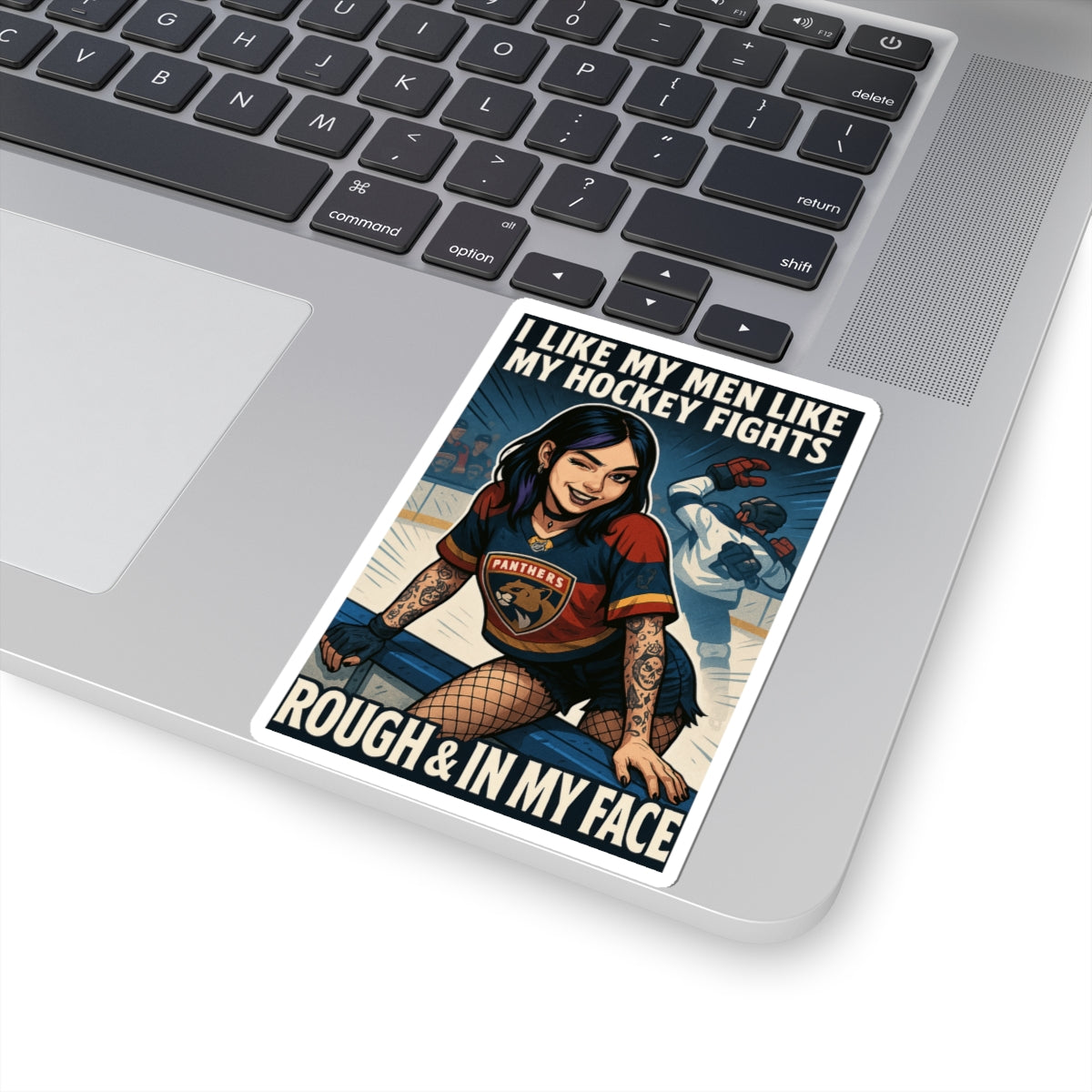 Playful Hockey Kiss-Cut Stickers | Fun Sports Decor, Laptop Accessories, Gift for Hockey Lovers, Unique Merchandise, Fan Gear