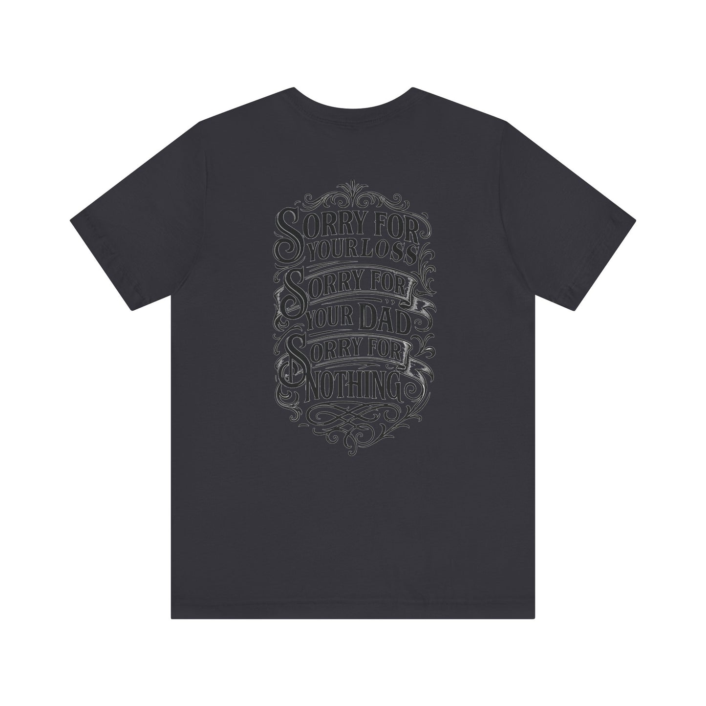 Dead Dads Club Sorry Graphic Tee, Unisex Short Sleeve T-Shirt, Halloween Shirt, Edgy Casual Wear, Alternative Fashion, Fun Gift Idea