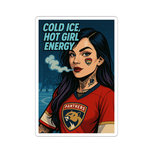 Cold Ice, Hot Girl Energy Stickers, Trendy Laptop Decal, Stylish Water Bottle Sticker, Cool Gift for Friends, Fun Party Favors