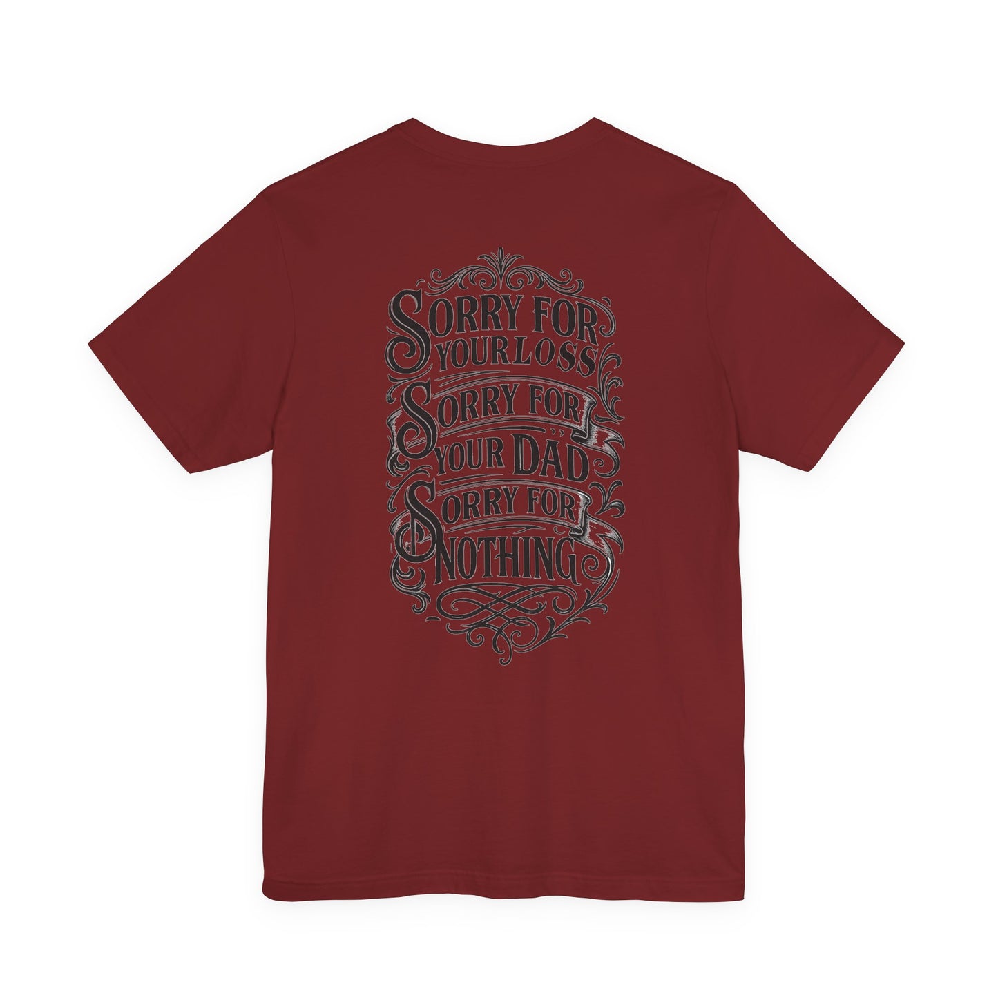 Dead Dads Club Sorry Graphic Tee, Unisex Short Sleeve T-Shirt, Halloween Shirt, Edgy Casual Wear, Alternative Fashion, Fun Gift Idea