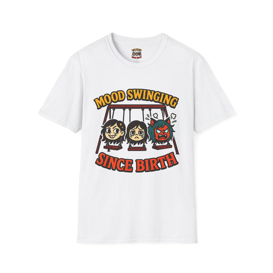 Mood Swinging Unisex T-Shirt, Funny Graphic Tee, Humor Shirt, Gift for Friends, Casual Wear, Birthday Present
