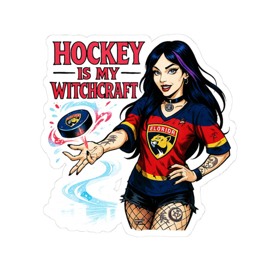 Witchcraft Hockey Stickers, Fun Decals, Sports Fan Gifts, Laptop Decor, Halloween Accessories