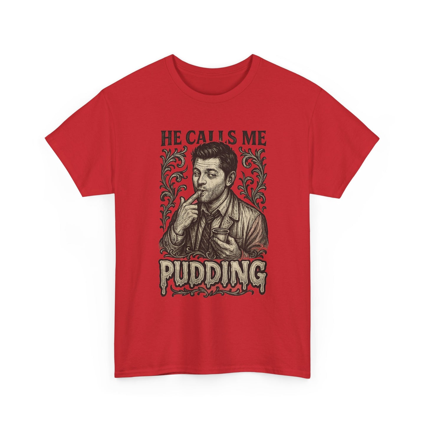He Calls Me Pudding Couples Shirt Unisex Heavy Cotton Tee | Humor Shirt, Gift for Friends, Funny Quote Tee, Casual Wear, Unique Graphic Tee