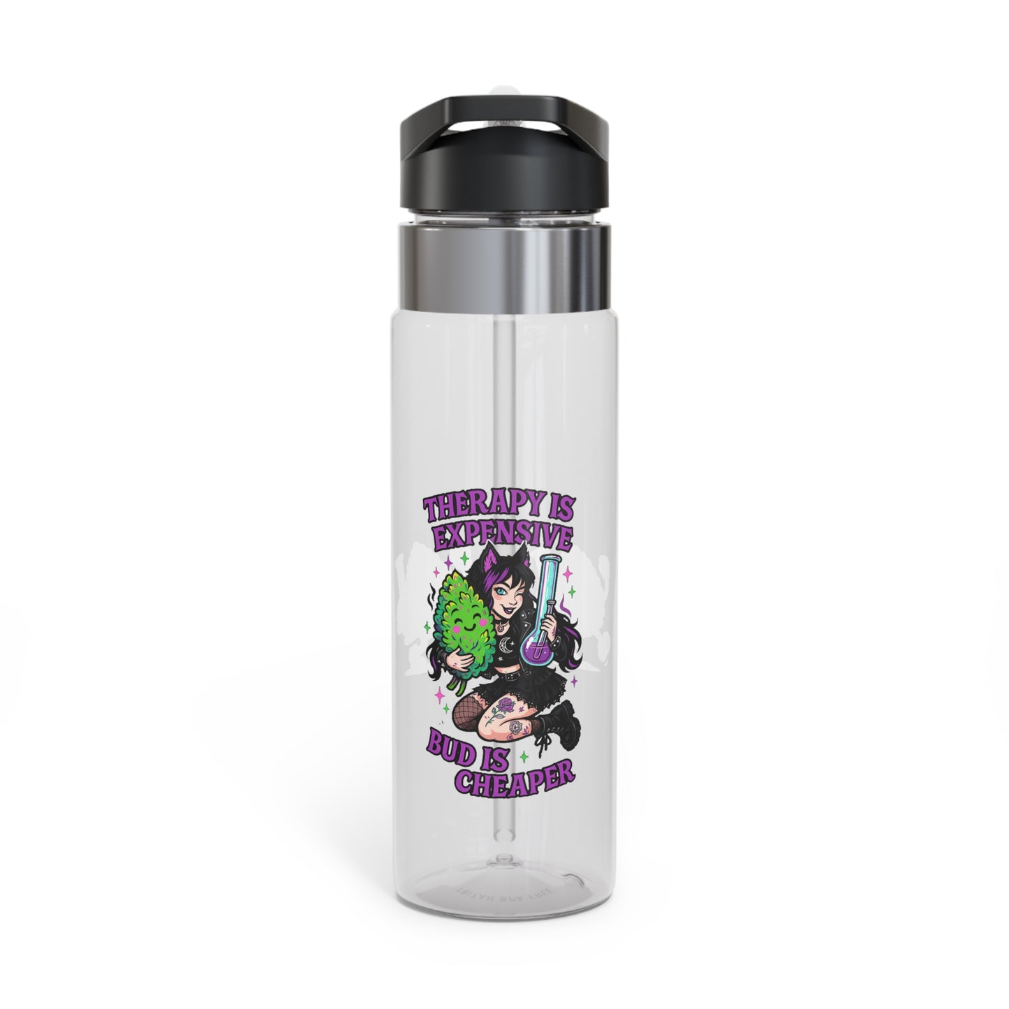 Therapy is Expensive Sport Bottle, 20oz Water Bottle, Funny Gift for Her, Exercise Hydration, Gym Motivation