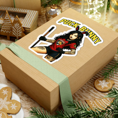 Puck Bunny Kiss-Cut Stickers | Hockey Decor, Laptop Stickers, Sports Gifts, Trendy Stickers, Women's Hockey Merchandise