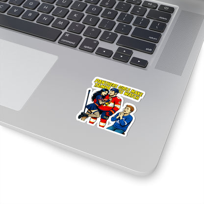 Fun Hockey Kiss-Cut Stickers, Sport Fan Gifts, Laptop Decals, Unique Car Stickers, Cool Home Decor