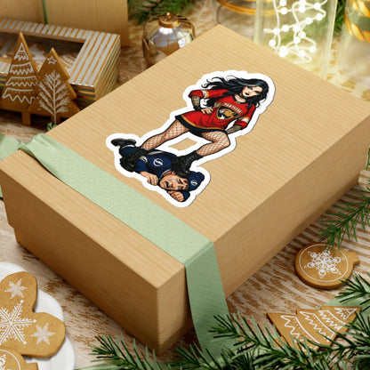 Panthers Girls Bold Kiss-Cut Stickers for Sports Fans, Laptop Decals, Cool Gifts, Team Spirit Decor, Unique Art Stickers