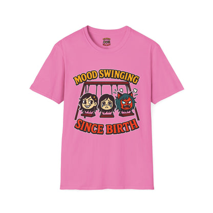 Mood Swinging Unisex T-Shirt, Funny Graphic Tee, Humor Shirt, Gift for Friends, Casual Wear, Birthday Present