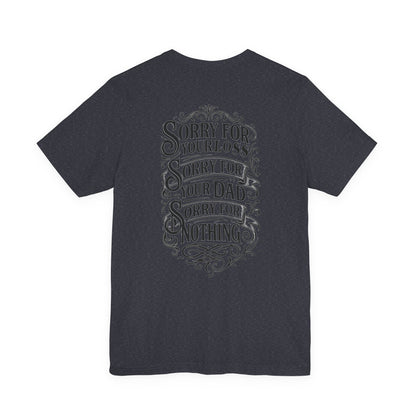 Dead Dads Club Sorry Graphic Tee, Unisex Short Sleeve T-Shirt, Halloween Shirt, Edgy Casual Wear, Alternative Fashion, Fun Gift Idea