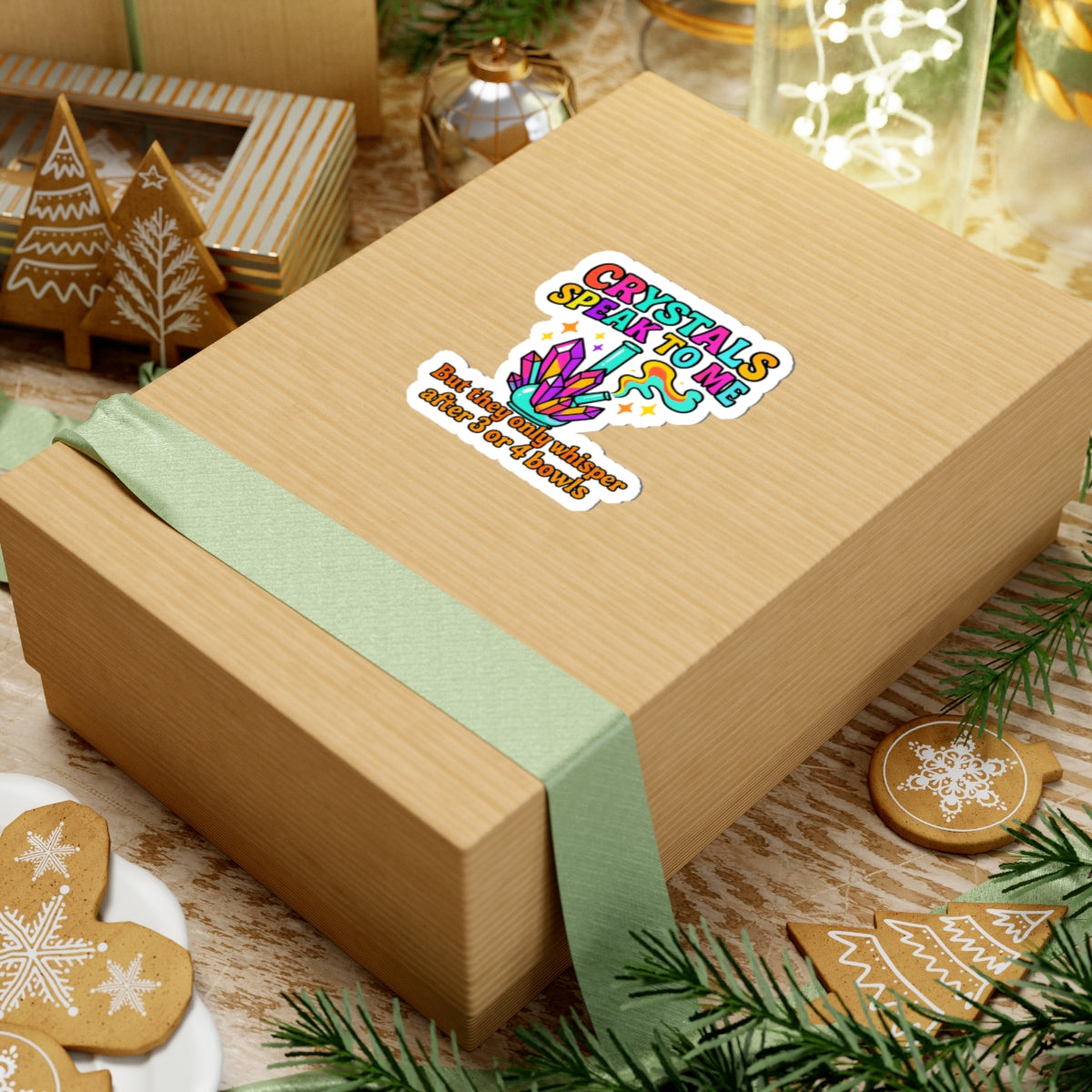 Colorful Crystal-Themed Kiss-Cut Stickers | Perfect for Gift Giving, Journals, Laptops, Water Bottles, Celebrations
