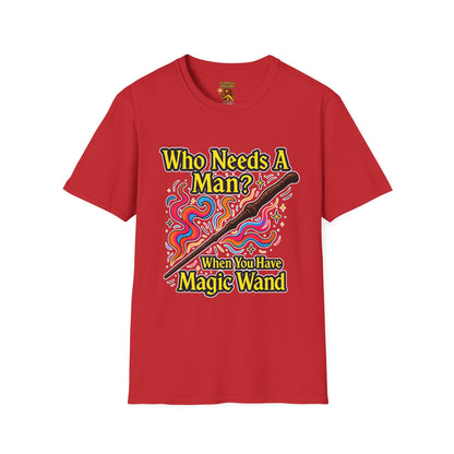 Whimsical Magic Wand T-Shirt, Fun Gift for Wizards, Unisex Shirt, Unique Statement Tee, Perfect for Halloween, Birthday, or Everyday Wear