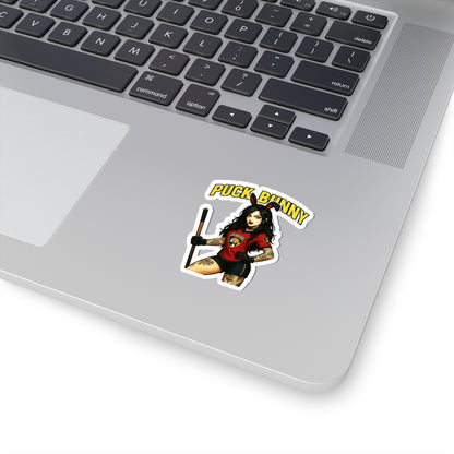 Puck Bunny Kiss-Cut Stickers | Hockey Decor, Laptop Stickers, Sports Gifts, Trendy Stickers, Women's Hockey Merchandise
