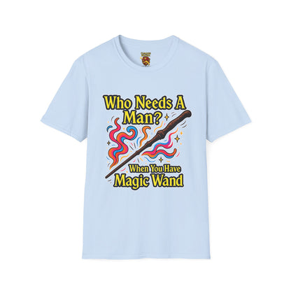 Whimsical Magic Wand T-Shirt, Fun Gift for Wizards, Unisex Shirt, Unique Statement Tee, Perfect for Halloween, Birthday, or Everyday Wear