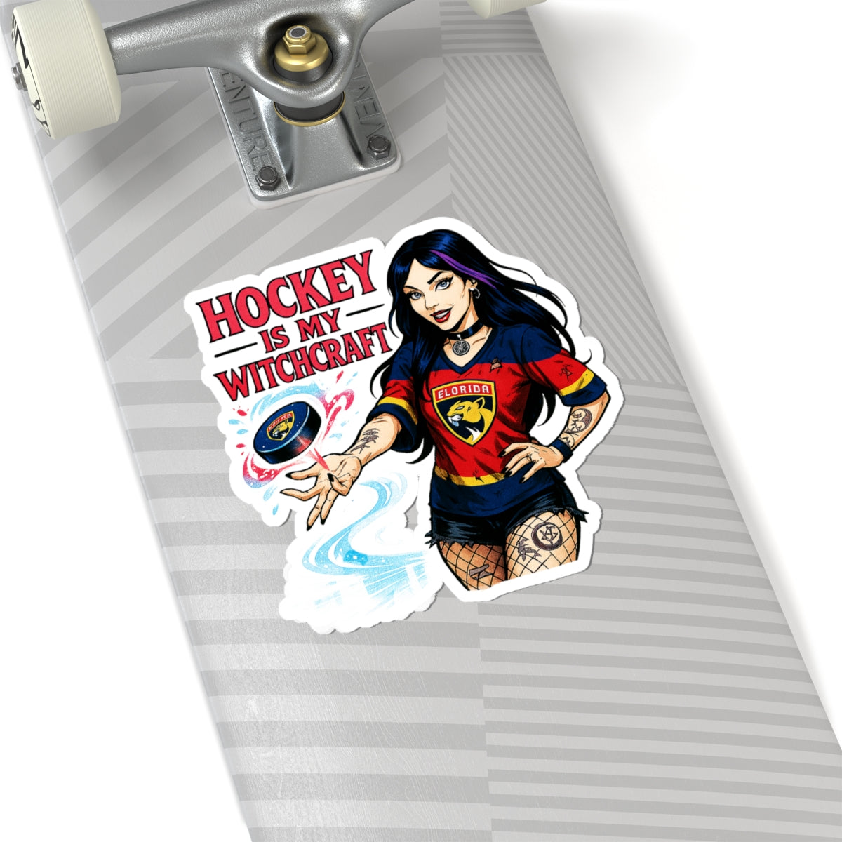 Witchcraft Hockey Stickers, Fun Decals, Sports Fan Gifts, Laptop Decor, Halloween Accessories