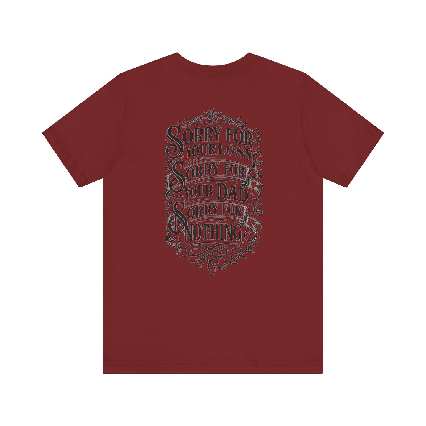 Dead Dads Club Sorry Graphic Tee, Unisex Short Sleeve T-Shirt, Halloween Shirt, Edgy Casual Wear, Alternative Fashion, Fun Gift Idea