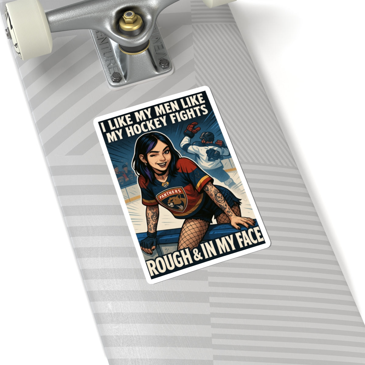 Playful Hockey Kiss-Cut Stickers | Fun Sports Decor, Laptop Accessories, Gift for Hockey Lovers, Unique Merchandise, Fan Gear