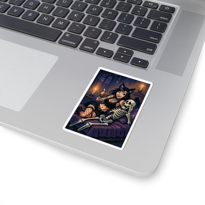 Whimsical Kiss-Cut Stickers, Gothic Décor, Halloween Party Decor, Cute Cat Girl, Laptop Stickers, Dark Vibes, Spooky Stickers